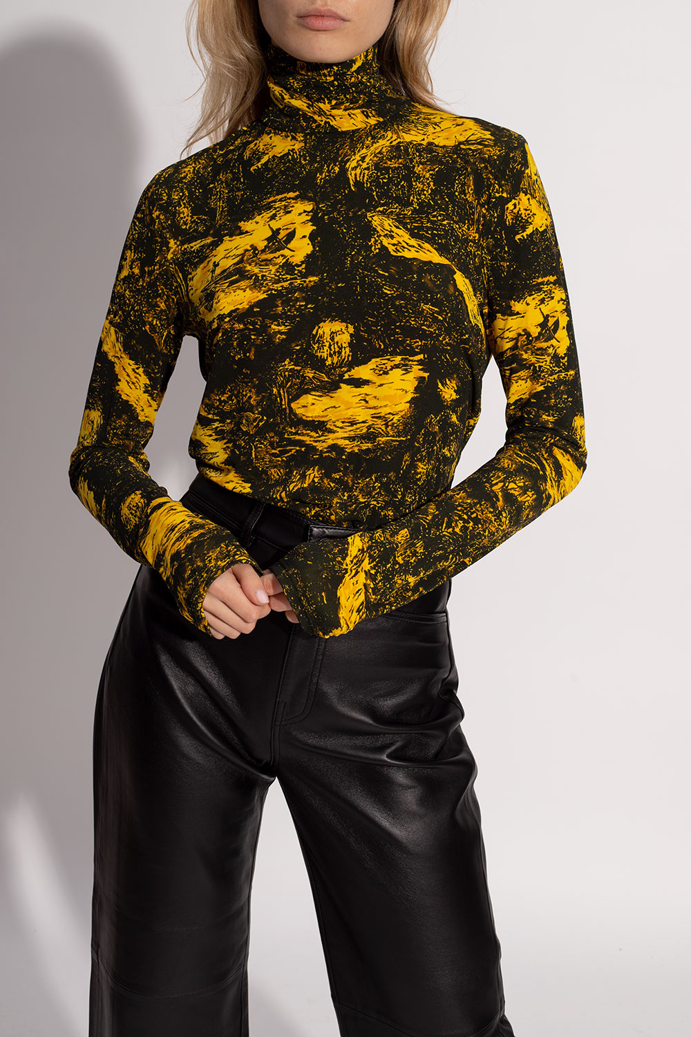 Printed turtleneck sweater Proenza Schouler proenza schouler